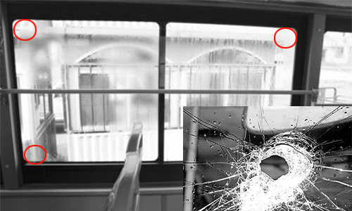 击破公交车窗